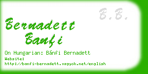 bernadett banfi business card